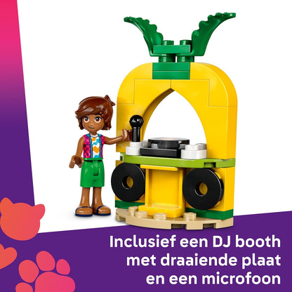LEGO Friends Unicorn & Flamingo Pool Party Toy with Animal 'Floaties', 2 Mini Dolls, Churro the Cat & Accessories incl. a DJ Booth & Sunbeds - Creative Gift for 5+ Year Old girls - 42658