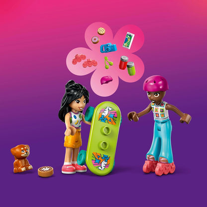 LEGO Friends Friendship Road-Trip Travel Car Toy with Trailer, 2 Mini Dolls, a Pet Dog Figure, Kayak & Fun Accessories incl. a Skateboard & Roller Skates - Building Set for 6+ Year Old Girls - 42659