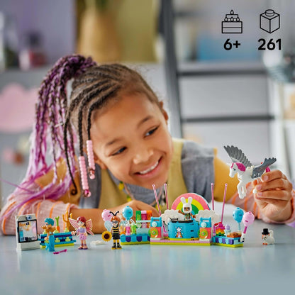 LEGO Friends Costume Party with Unicorn & Fairy - Toy for 6+ Year Old Girls, incl. a Stage, DJ Booth, 4 Mini Dolls, Churro the Cat & a Horse Figure, Plus Fun Accessories, Gift Idea - 42661