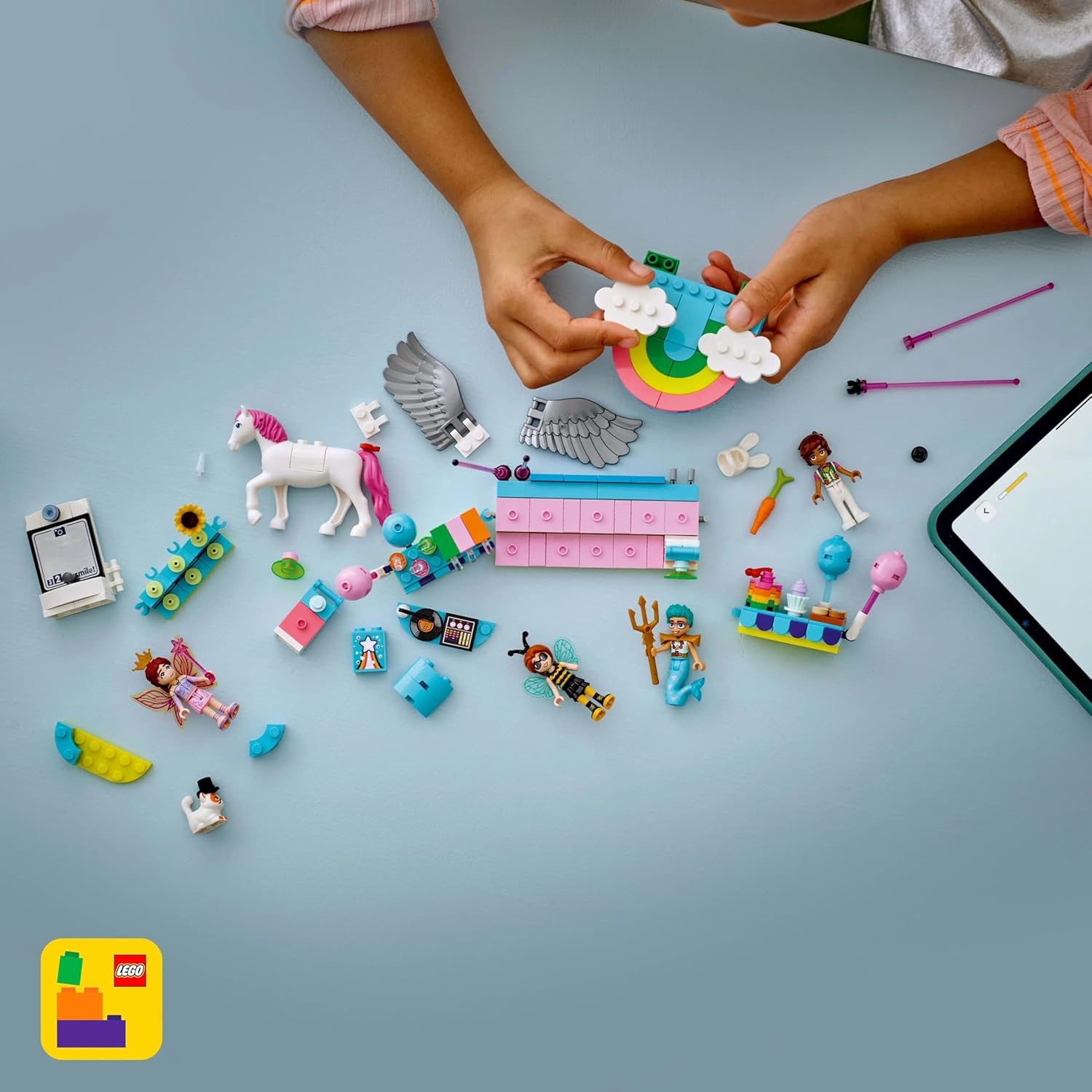 LEGO Friends Costume Party with Unicorn & Fairy - Toy for 6+ Year Old Girls, incl. a Stage, DJ Booth, 4 Mini Dolls, Churro the Cat & a Horse Figure, Plus Fun Accessories, Gift Idea - 42661