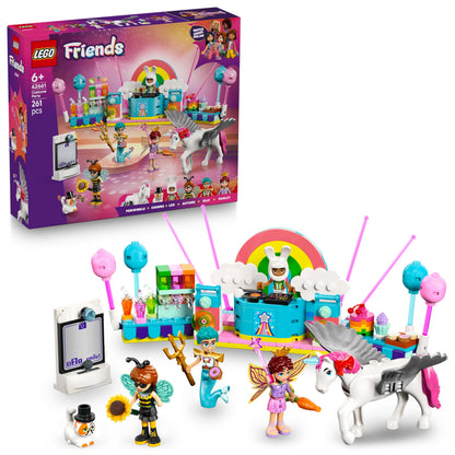 LEGO Friends Costume Party with Unicorn & Fairy - Toy for 6+ Year Old Girls, incl. a Stage, DJ Booth, 4 Mini Dolls, Churro the Cat & a Horse Figure, Plus Fun Accessories, Gift Idea - 42661