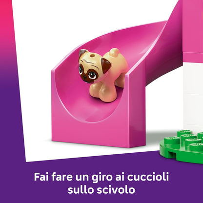 LEGO Friends Puppy Playground Toy - incl. a Park with a Slide, 2 Mini Dolls & 3 Pet Dog Animal Figures, plus Accessories - Creative Gift for 4+ Year Old Girls - 42665