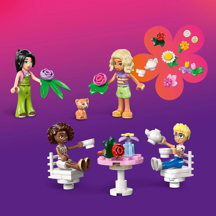 LEGO Friends Plant Café & Flower Shop Toy with 4 Mini Dolls, a Pet Cat Figure, Tram and Kitchen Accessories incl. Pastries, Cups & a Teapot - Birthday Gift for 9+ Year Old Girls - 42671