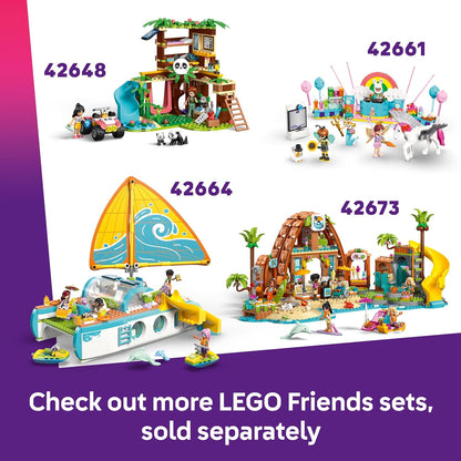 LEGO Friends Plant Café & Flower Shop Toy with 4 Mini Dolls, a Pet Cat Figure, Tram and Kitchen Accessories incl. Pastries, Cups & a Teapot - Birthday Gift for 9+ Year Old Girls - 42671