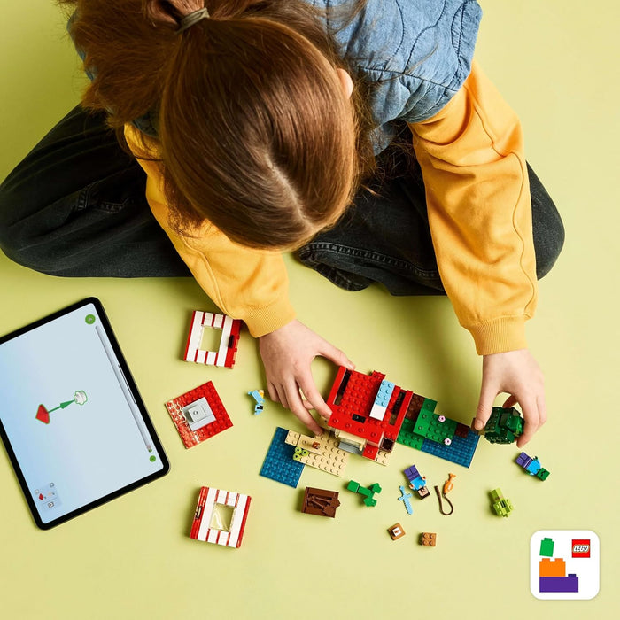 LEGO Minecraft The TNT Jungle House Toy - Building Set with a Trigger Switch for Explosive Function - Incl. a Boat plus Steve, Creeper and Zombie Figures - Gift for 8+ Year Old Girls & Boys - 21275