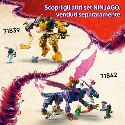 LEGO NINJAGO Kai’s Motorcycle Speed Race Set - 2 Ninja Motorbike Toys with Spinning Wheels plus 2 Minifigures with Weapon Accessories - Gift for 6+ Year Old Boys & Dragons Rising Fans - 71838