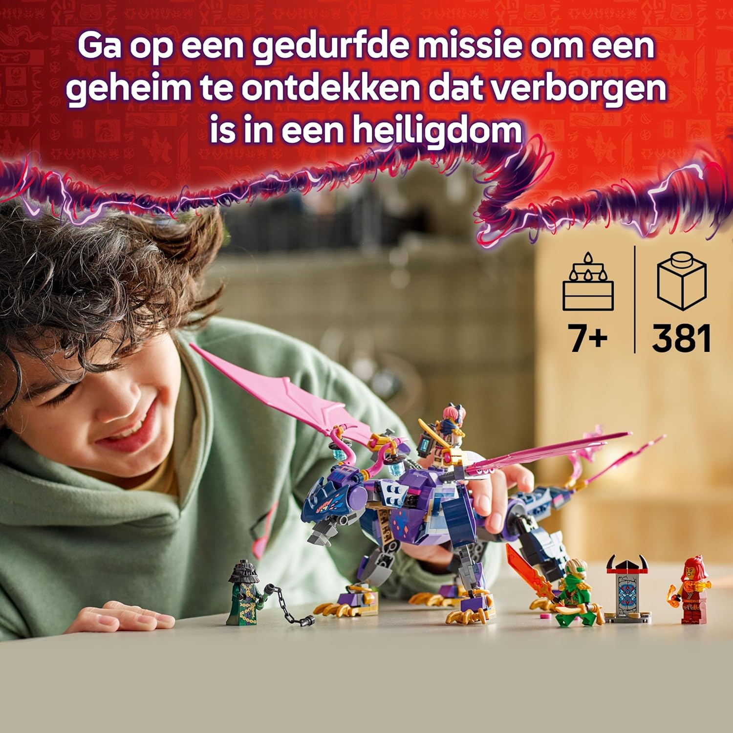 LEGO NINJAGO Rontu the Master Dragon Toy - Posable Dragon Figure with Stud Shooters - incl. Lloyd, Sora & Wyldfyre Minifigures - Gift for 7+ Year Old Boys - 71842