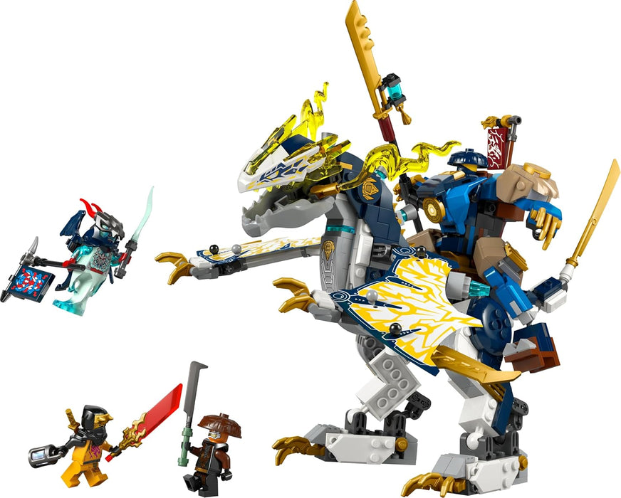 LEGO NINJAGO Rogue's Mech Dragon Rider - Ninja Toy with Posable Dragon & Mech Figures - 4 Minifigures, incl. Lloyd & Arin plus a Reveal Sword - Gift for 8+ Year Old Boys & Dragons Rising Fans - 71843