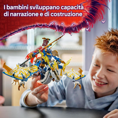 LEGO NINJAGO Rogue's Mech Dragon Rider - Ninja Toy with Posable Dragon & Mech Figures - 4 Minifigures, incl. Lloyd & Arin plus a Reveal Sword - Gift for 8+ Year Old Boys & Dragons Rising Fans - 71843