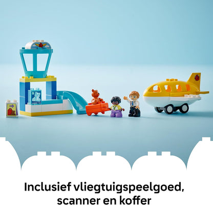 LEGO DUPLO First Time at the Airport - Educational Motor Skills Toy for Toddlers incl. a Plane, 2 Figures & a Teddy Bear - Birthday Gift for 2+ Year Old Boys & Girls - 10443