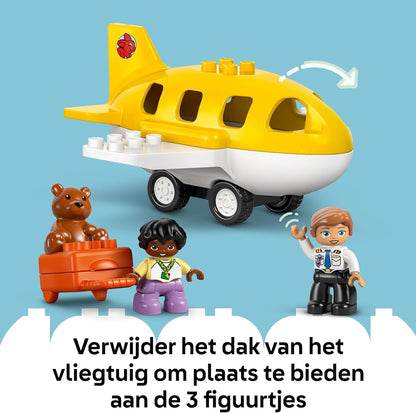 LEGO DUPLO First Time at the Airport - Educational Motor Skills Toy for Toddlers incl. a Plane, 2 Figures & a Teddy Bear - Birthday Gift for 2+ Year Old Boys & Girls - 10443