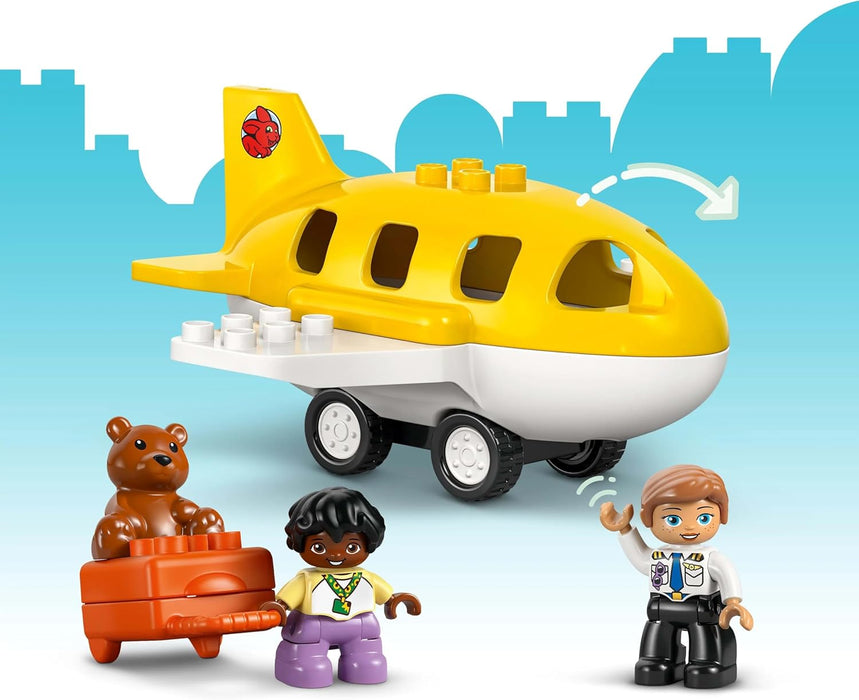 LEGO DUPLO First Time at the Airport - Educational Motor Skills Toy for Toddlers incl. a Plane, 2 Figures & a Teddy Bear - Birthday Gift for 2+ Year Old Boys & Girls - 10443