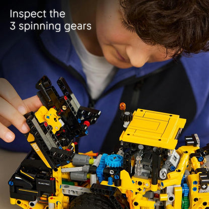 LEGO Technic Volvo L120 Electric Wheel Loader - Construction Vehicle Toy with Articulated Steering and Moving Shovel - Birthday Gift for 9+ Year Old Boys - 42209