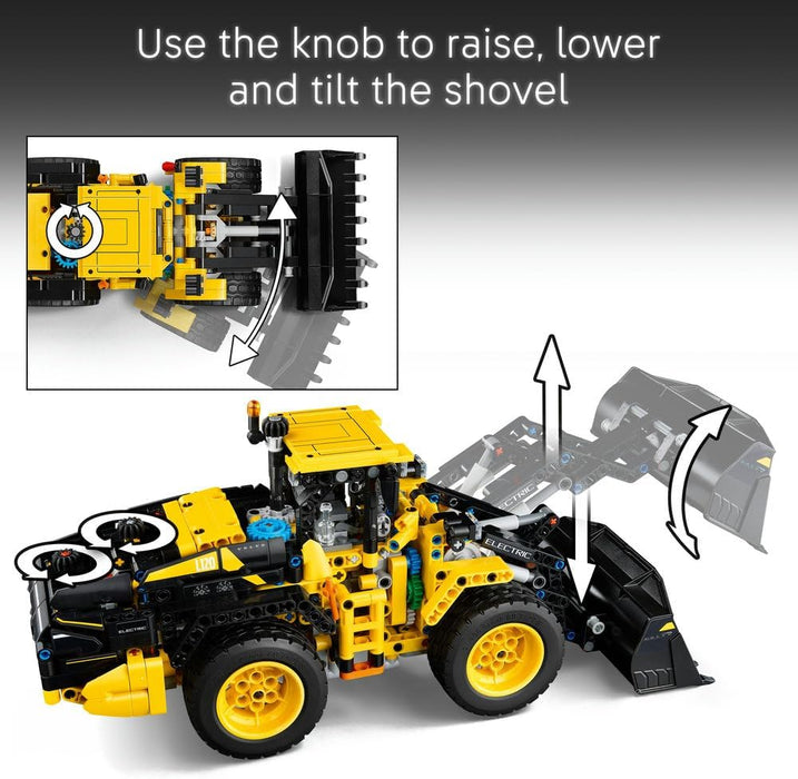 LEGO Technic Volvo L120 Electric Wheel Loader - Construction Vehicle Toy with Articulated Steering and Moving Shovel - Birthday Gift for 9+ Year Old Boys - 42209