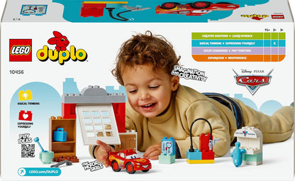 LEGO DUPLO│Disney and Pixar McQueen's Visit to Doc's Garage - incl. a Race Car Toy for Toddlers, Car Wash Tools & Accessories - Gift for 2+ Year Old Boys & Girls - 10456