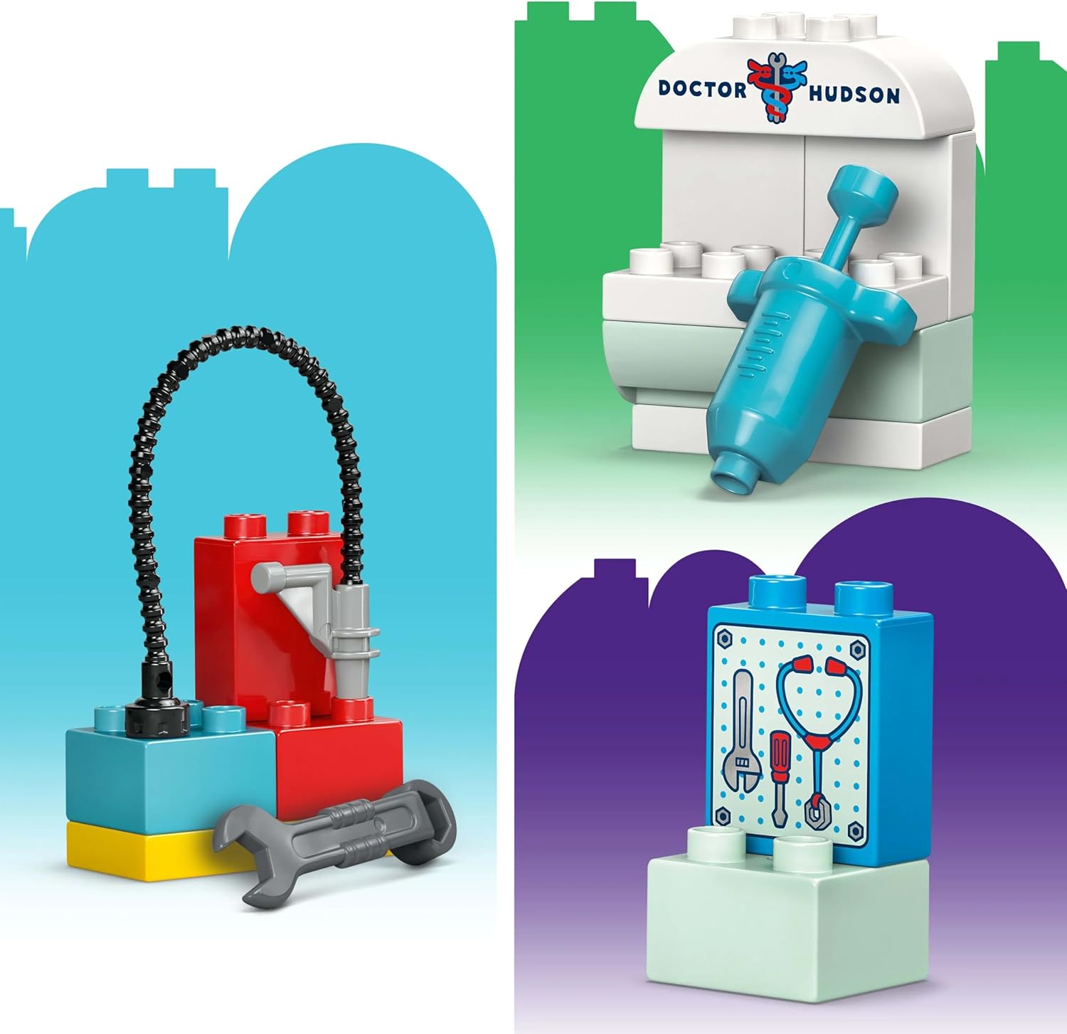 LEGO DUPLO│Disney and Pixar McQueen's Visit to Doc's Garage - incl. a Race Car Toy for Toddlers, Car Wash Tools & Accessories - Gift for 2+ Year Old Boys & Girls - 10456