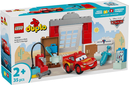 LEGO DUPLO│Disney and Pixar McQueen's Visit to Doc's Garage - incl. a Race Car Toy for Toddlers, Car Wash Tools & Accessories - Gift for 2+ Year Old Boys & Girls - 10456