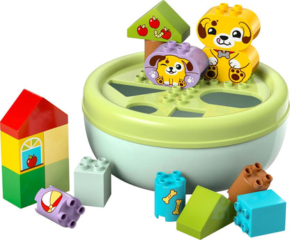 LEGO DUPLO Shape Sorter: Puppy House - Educational Sorting Toy for Toddlers, with Colourful Bricks in Various Shapes - Fine Motor Skill Development Set for 18 Month Old Girls & Boys - 10441