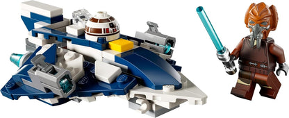 LEGO Star Wars: The Clone Wars Plo Koon’s Jedi Starfighter Microfighter, Collectible Building Toy for Kids, Gift for Boys, Girls and Fans Aged 6 Years Old and Over, Includes a Blue Lightsaber 75400