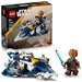 LEGO Star Wars: The Clone Wars Plo Koon’s Jedi Starfighter Microfighter, Collectible Building Toy for Kids, Gift for Boys, Girls and Fans Aged 6 Years Old and Over, Includes a Blue Lightsaber 75400