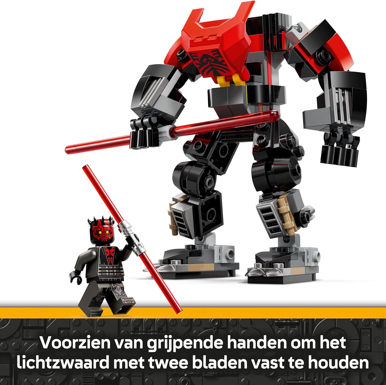 LEGO Star Wars: The Clone Wars Darth Maul Mech Building Toy for Boys, Girls, Fans and Fantasy Lovers Aged 6 Years Old Plus, Gift Idea for Kids, Includes a Large Double-Bladed Red Lightsaber 75411