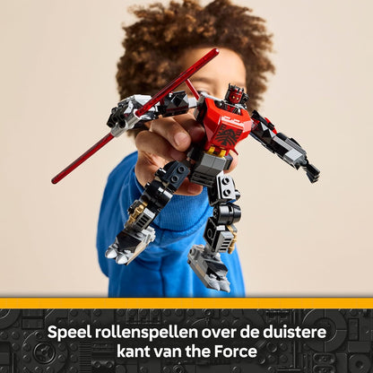 LEGO Star Wars: The Clone Wars Darth Maul Mech Building Toy for Boys, Girls, Fans and Fantasy Lovers Aged 6 Years Old Plus, Gift Idea for Kids, Includes a Large Double-Bladed Red Lightsaber 75411