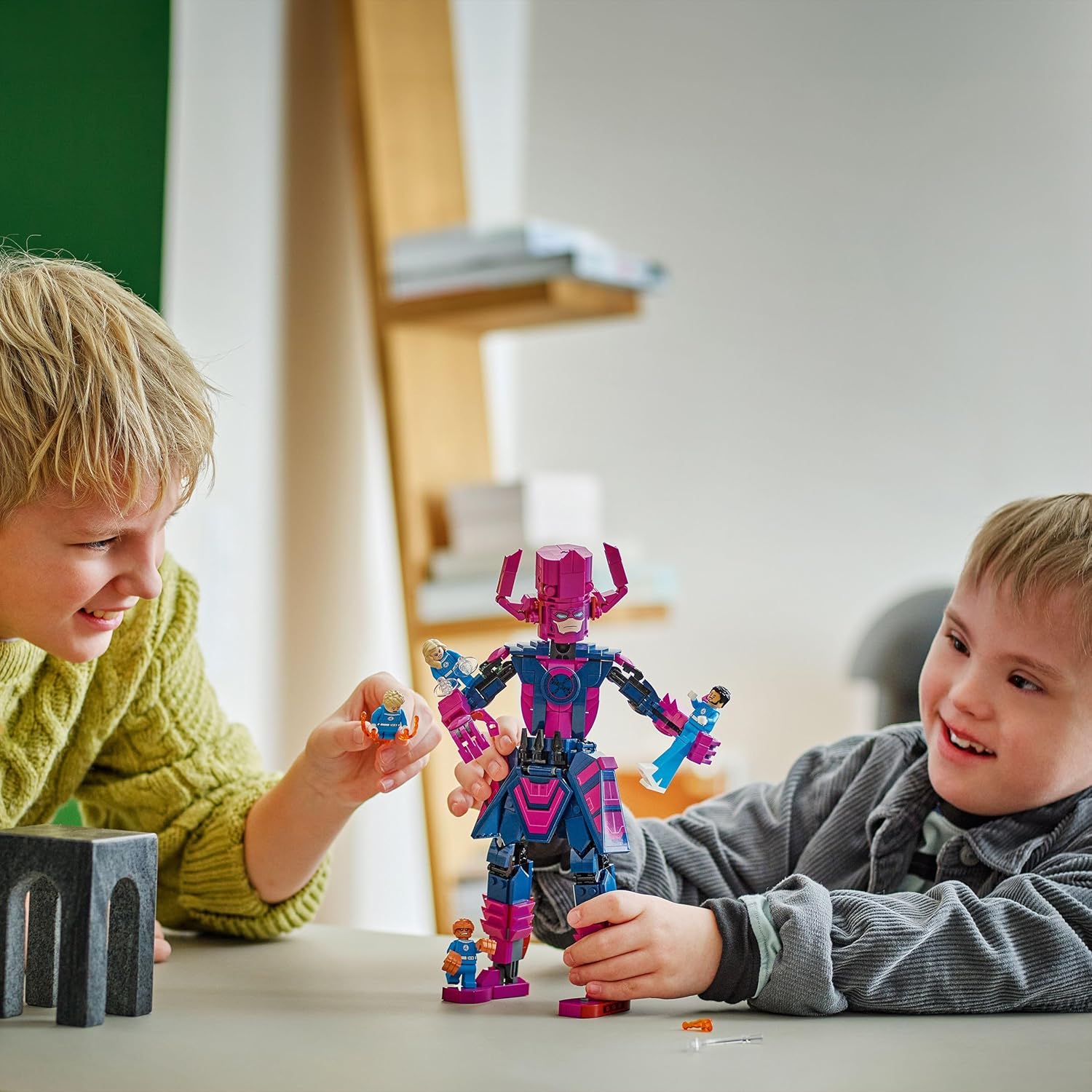 LEGO Marvel Fantastic Four vs. Galactus Construction Figure - Building Toy with Reed Richards, Invisible Woman, The Thing & Human Torch Minifigures - Movie Set for 9+ Year Old Boys & Girls - 76316