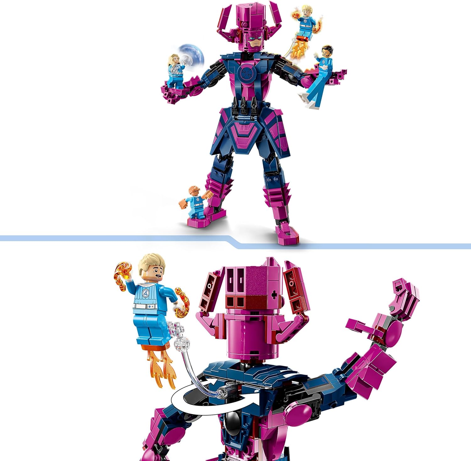 LEGO Marvel Fantastic Four vs. Galactus Construction Figure - Building Toy with Reed Richards, Invisible Woman, The Thing & Human Torch Minifigures - Movie Set for 9+ Year Old Boys & Girls - 76316
