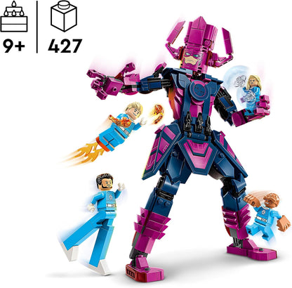 LEGO Marvel Fantastic Four vs. Galactus Construction Figure - Building Toy with Reed Richards, Invisible Woman, The Thing & Human Torch Minifigures - Movie Set for 9+ Year Old Boys & Girls - 76316