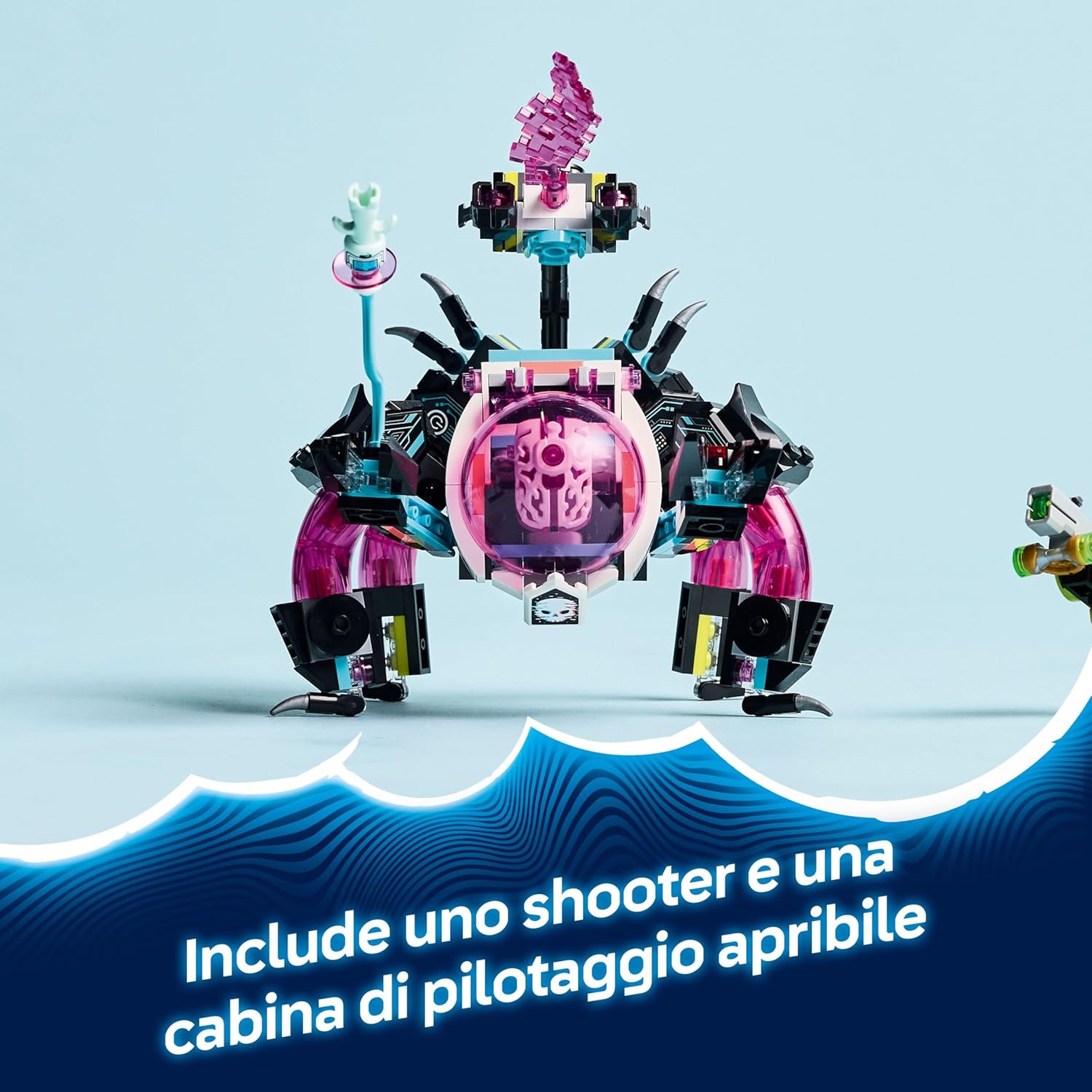 LEGO DREAMZzz 2in1 Mateo vs. Cyber Brain Mech - Modular Robot Toy for 8+ Year Old Boys & Girls - Rebuilds into a Scorpion Figure - incl. a Minifigure and a Dreamling - Creative Gift Idea 71495