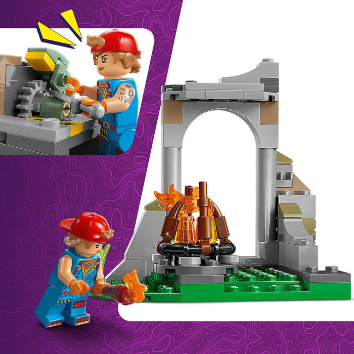 LEGO Fortnite Campo di Bananita e Starter Giocattolo - Include le Figure del Lupo e del Lama delle Scorte, 3 Minifigure e un Falò - Regalo per Gamer, Bambini, Bambine e Fan da 7 Anni - 77075