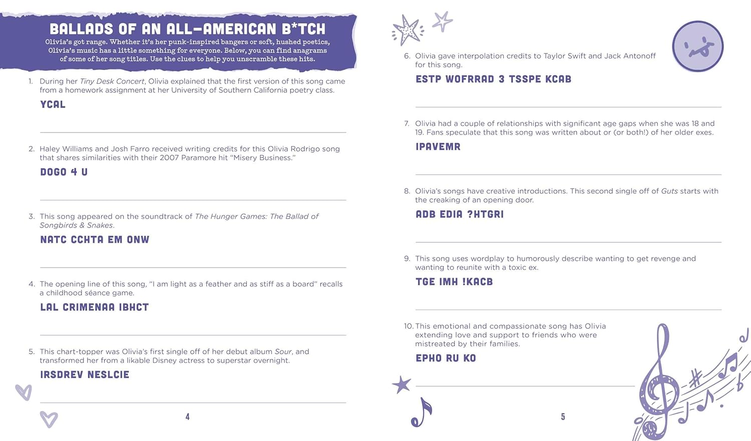 The Unofficial Olivia Rodrigo Activity Book