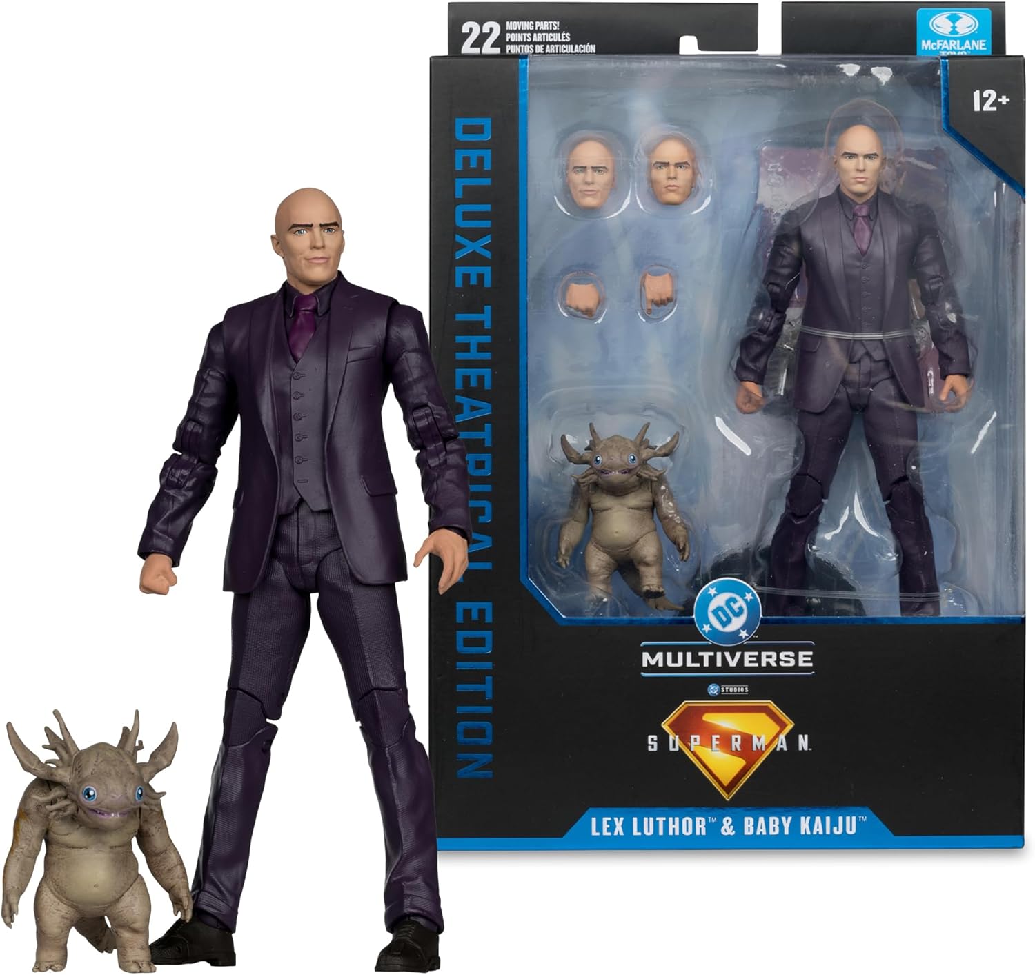 McFarlane Toys - DC Multiverse Lex Luthor y Baby Kaiju (película de Superman) Figura de acción de 7 pulgadas (edición teatral de lujo