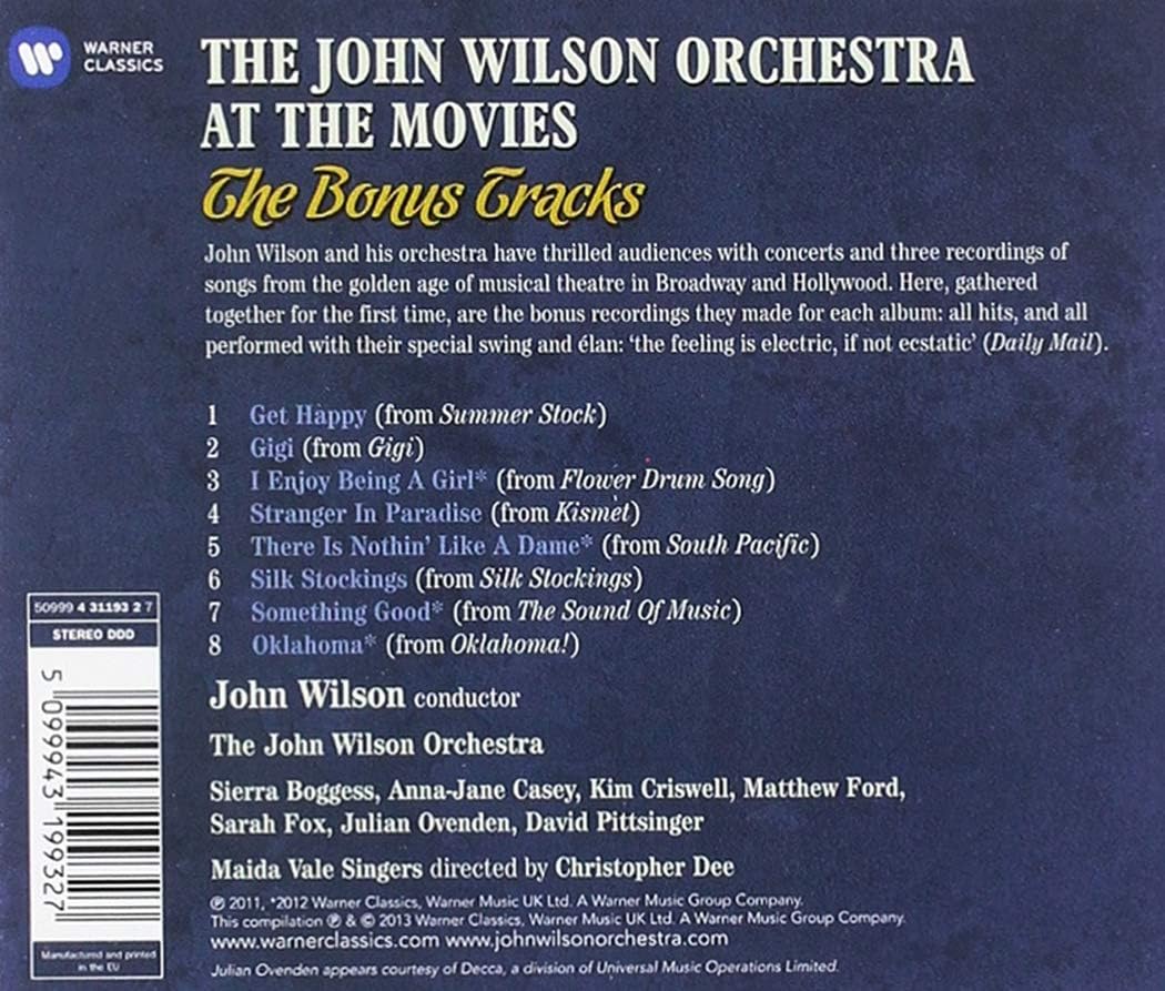 John Wilson Orchestra At The Movies-The Bonus Trac