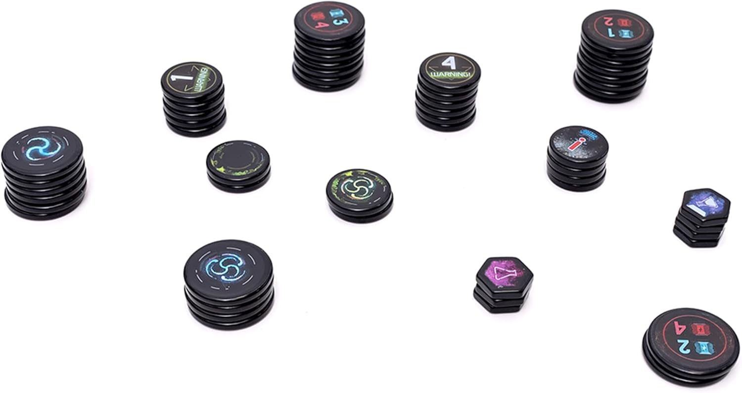 Awaken Realms | Nemesis Lockdown: Deluxe Acrylic Tokens | Board Game Accessory | Ages 14+