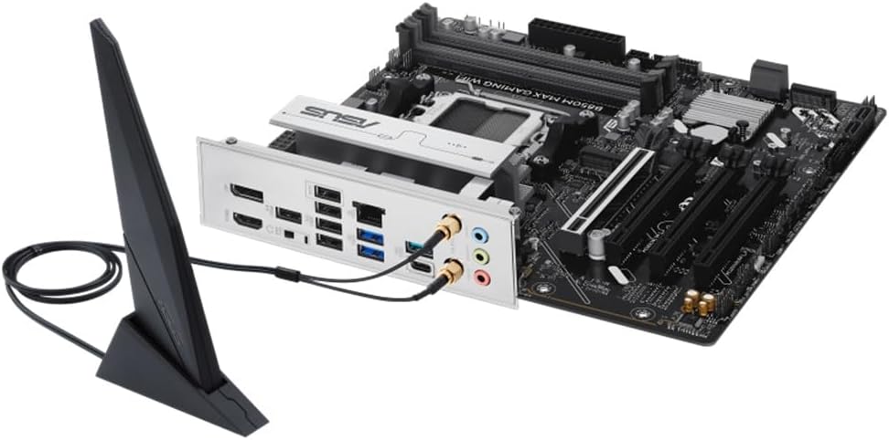 Asus B850M MAX GAMING WIFI, AMD B850, AM5, Micro ATX, 4 DDR5, HDMI, DP, Wi-Fi 6E, GB LAN, 3x M.2