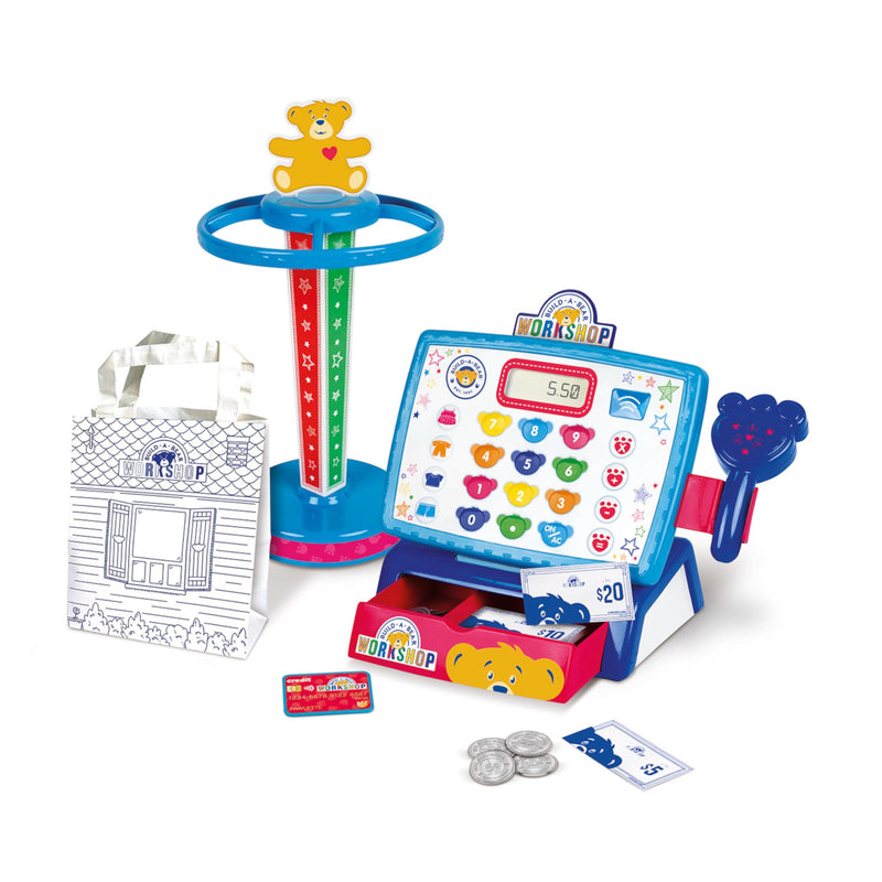 Casdon Build-A-Bear Workshop Toy Shop & Checkout Set | Officially Licensed Build-A-Bear Toy Play Set | Perfect for Roleplay for Children Aged 3+ | Includes Electronic Cash Register
