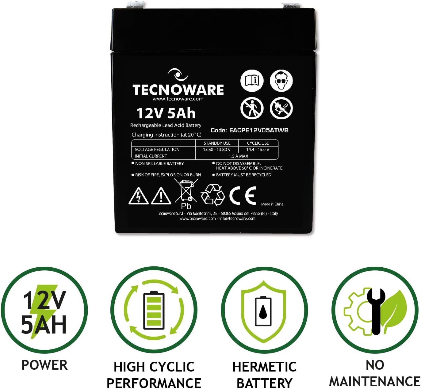 Batteria Tecnoware 12V 5Ah