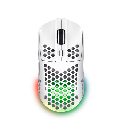 Trust Gaming GXT 929W Helox Wireless Gaming Mouse, Superlight White Gaming Mouse 75g, 80h Battery Life, 2.4 GHz Micro-USB Receiver, LED Lighting, Adjustable DPI (800-4800), Gaming PC Laptop