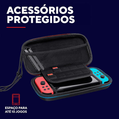 Trust. com GXT 1248 Hardcase voor Nintendo Switch, blauw/rood