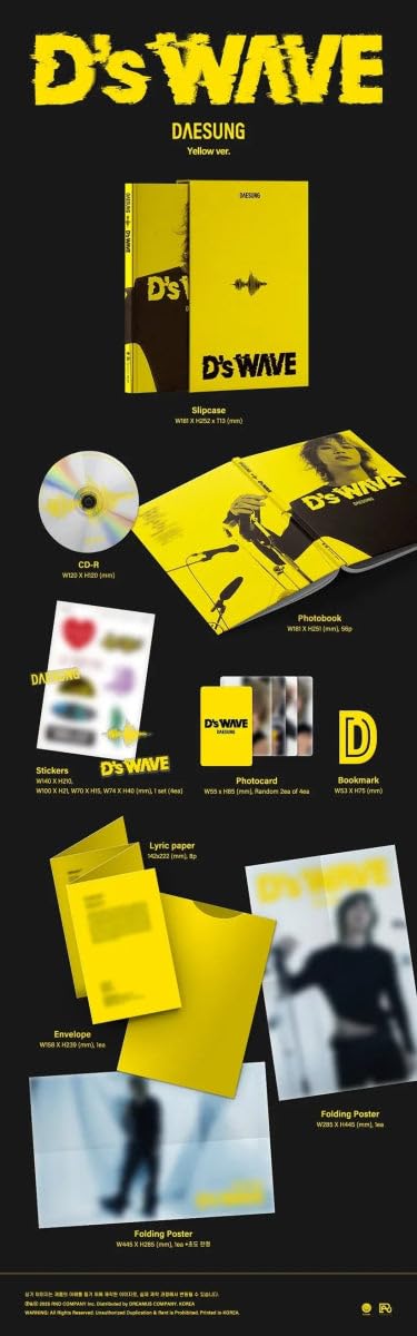 D's Wave - Yellow Version - incl. Photobook, Bookmark, Stickers, Photocards, Folding Poster, Lyric Paper + Envelope