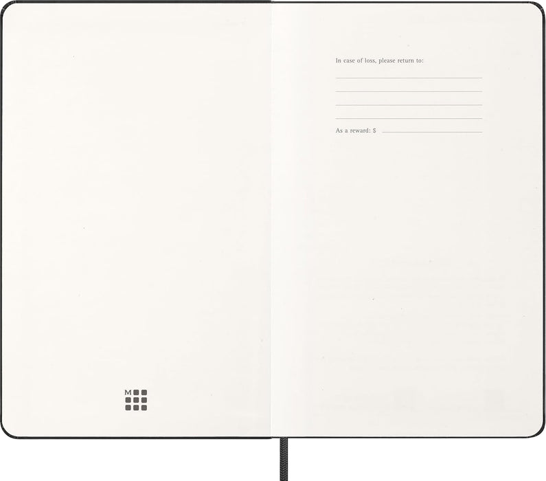 Moleskine Weekly Planner, Vertical Pro Weekly Agenda 12 Months 2025, Hard Cover and Elastic Closure, Black Color, Large Size 13x21 cm