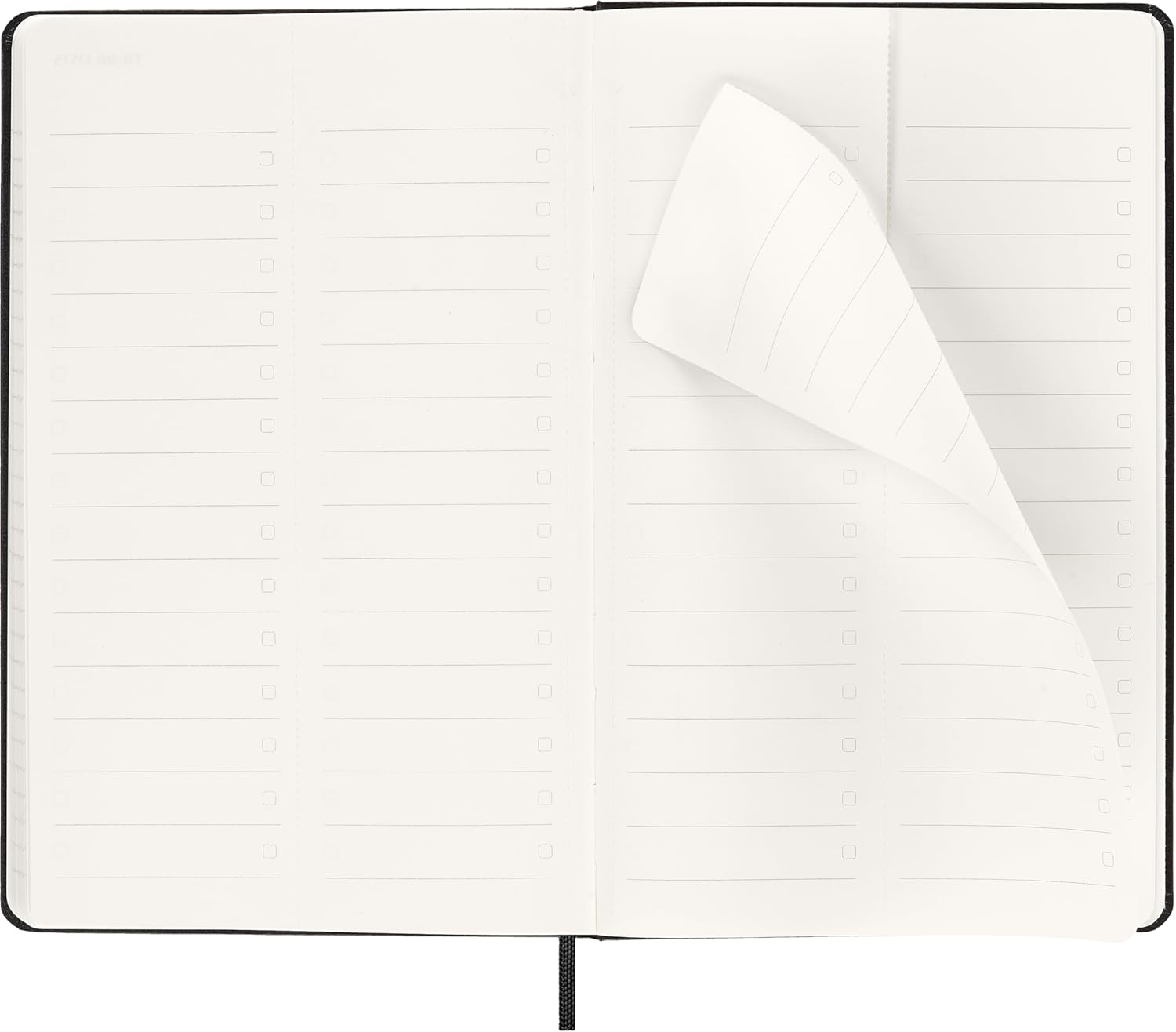 Moleskine Weekly Planner, Vertical Pro Weekly Agenda 12 Months 2025, Hard Cover and Elastic Closure, Black Color, Large Size 13x21 cm