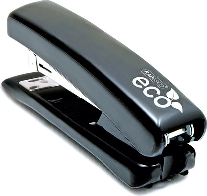 Rapesco 1085 ECO Full Strip Stapler Recycled Material, 20 Sheet Capacity Uses Staples 26 and 24/6 mm, Black