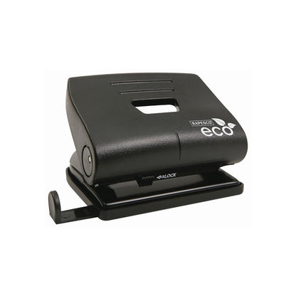 Rapesco 1086 ECO 2-Hole Punch, 22 Sheets Capacity, Black