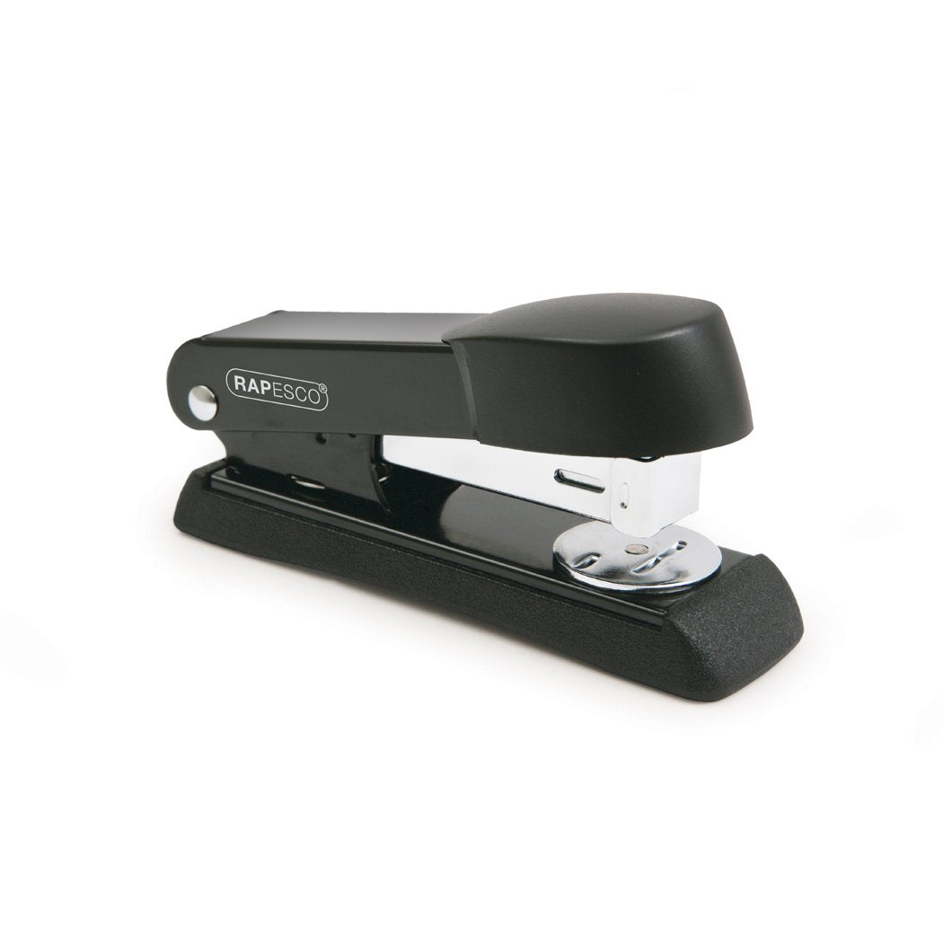 Rapesco A52600B3 Minno Half Strip Stapler, 20 Sheet Capacity, Black