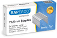 Rapesco S24607Z3 24/6 mm Galvanised Staples, Box of 1000