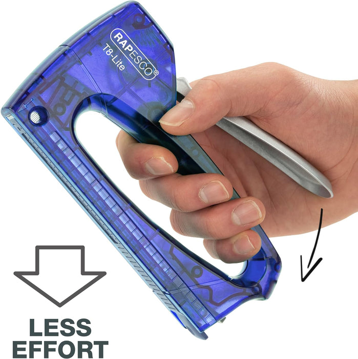 Rapesco 0956 T8-Lite Staple Tacker with 300 13/6mm Staples, Purple