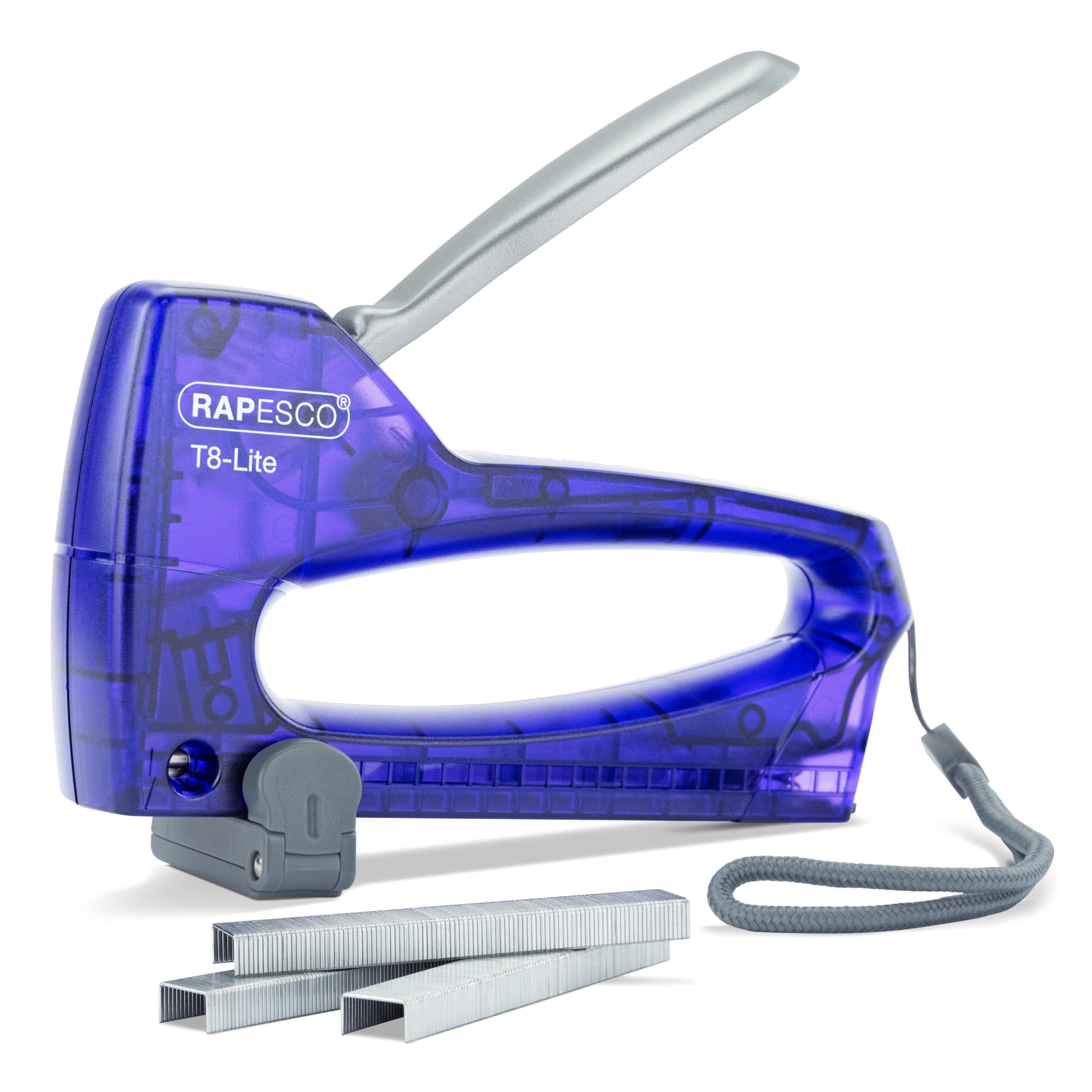 Rapesco 0956 T8-Lite Staple Tacker with 300 13/6mm Staples, Purple