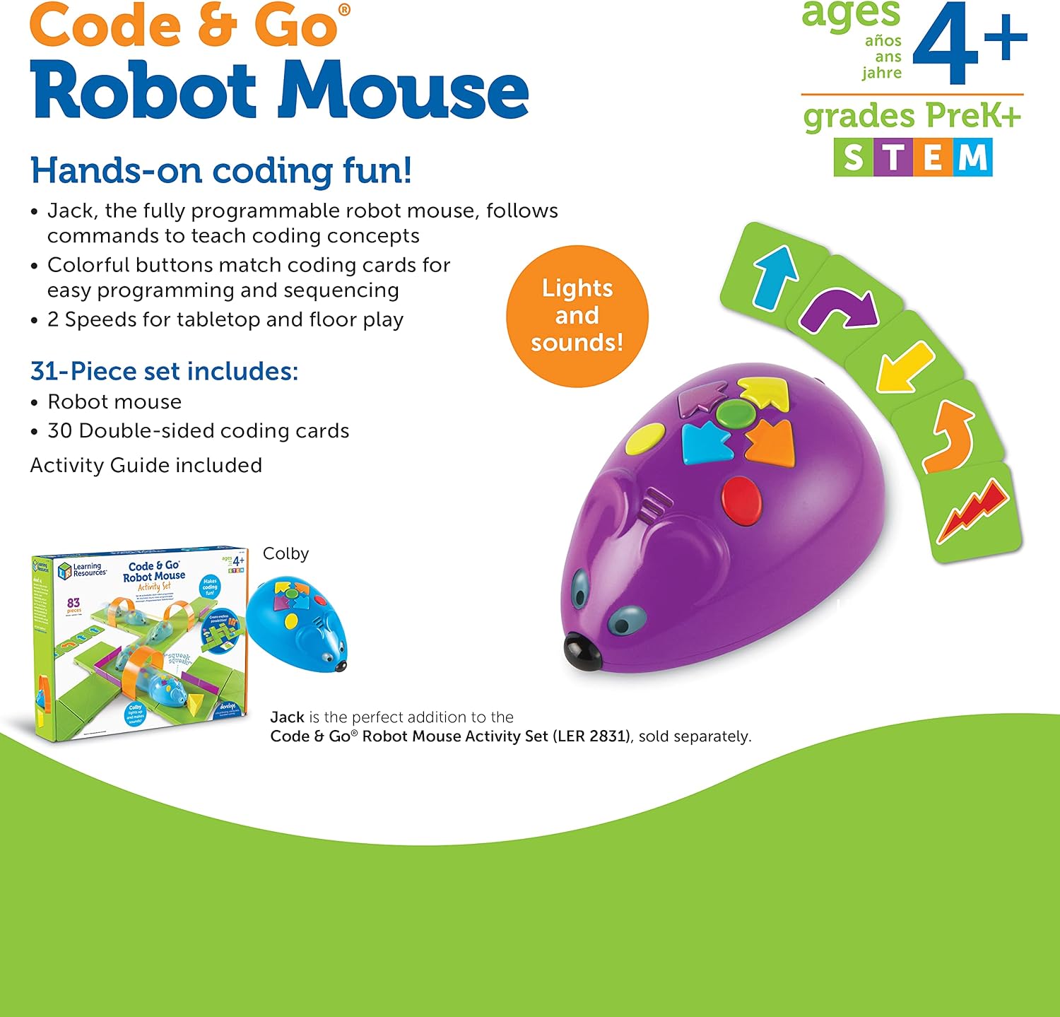 Learning Resources - Code & Go® Robot Mouse - (Lsp2841-Sca)